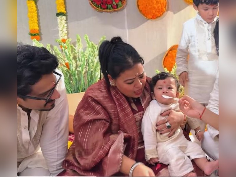 Bharti Singh & Haarsh Limbhaachiya celebrate younger son Kaju's ‘Annaprashan’ ceremony