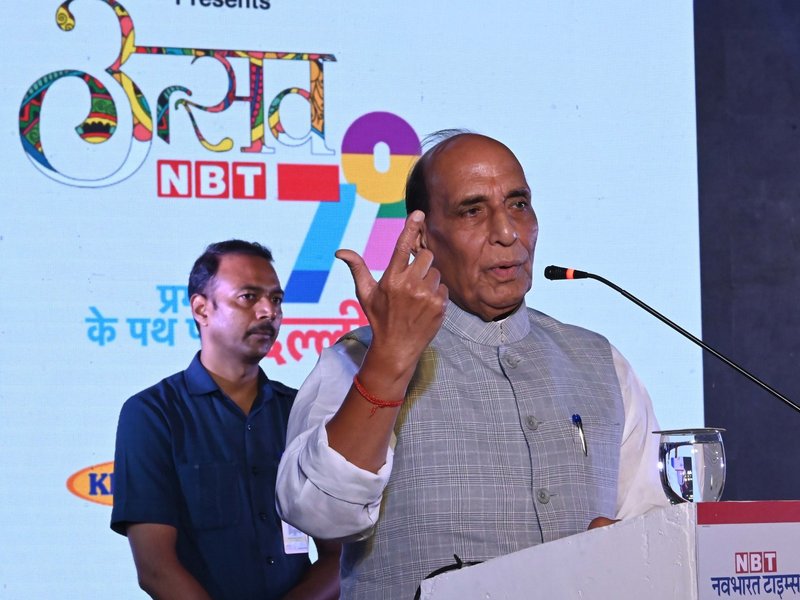 एनबीटी उत्सव में बोले राजनाथ सिंह, पीएम मोदी के चौथे कार्यकाल में विकसित भारत का उदय देखेगी दुनिया