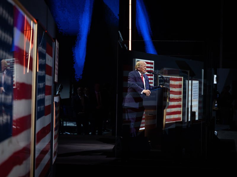 Trump vows America will 'never' embrace communism