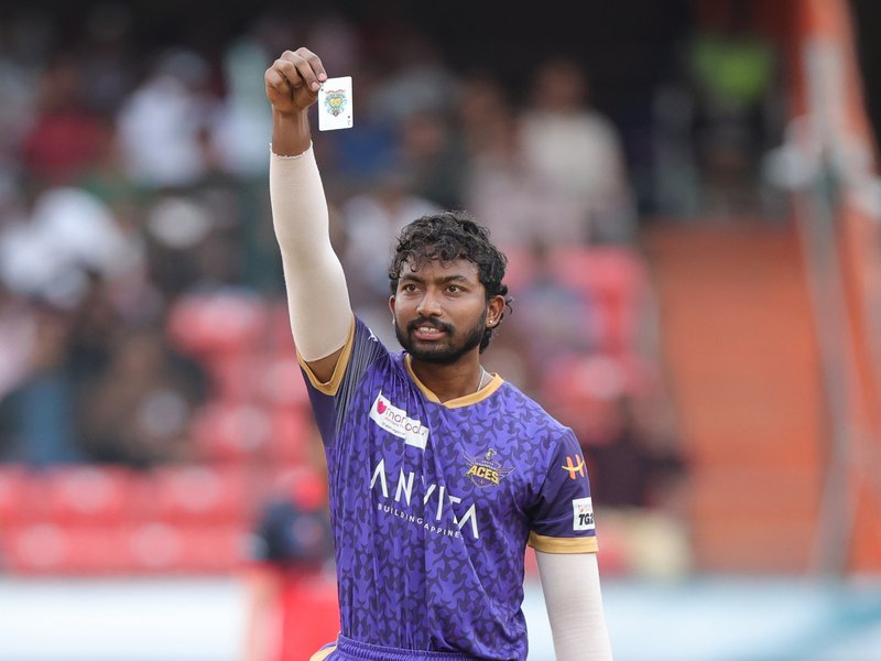 Himateja Kodimela’s maiden ton seals playoff spot for Khammam Aces, defeat Medak Falcons by 19 runs in the Hyderabad Cricket Association's TG20 Season 1 in Hyderabad on Monday. Photo credit: Photo credit: HCA 