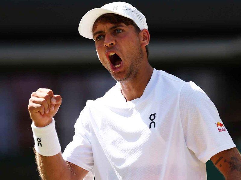 Flavio Cobolli downs Alex de Minaur to reach second straight quarterfinal at Wimbledon on Monday. Photo credit: ATP Tour