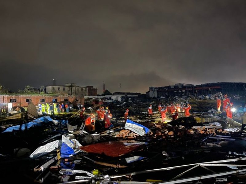 Eight dead after thunderstorms hit China's Hubei; several missing after landslide in Gansu 