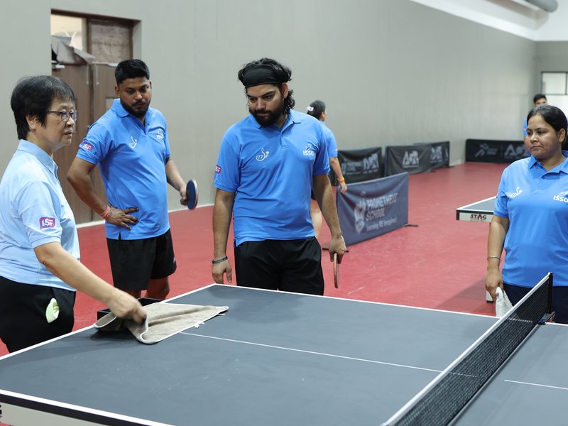 ISSO, ISF Academy & ITTF conduct international table tennis coach education programme at Prometheus School, Noida. 