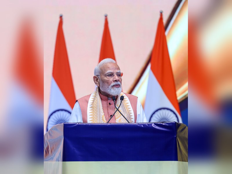 Jakarta: Prime Minister Narendra Modi addresses members of the Indian community during an event in Jakarta, Indonesia, on Tuesday, July 7, 2026. (Photo: IANS/PMO)