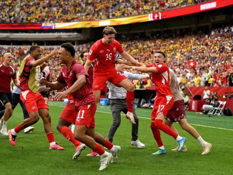 Switzerland edge Colombia to seal QF berth first time since 1954