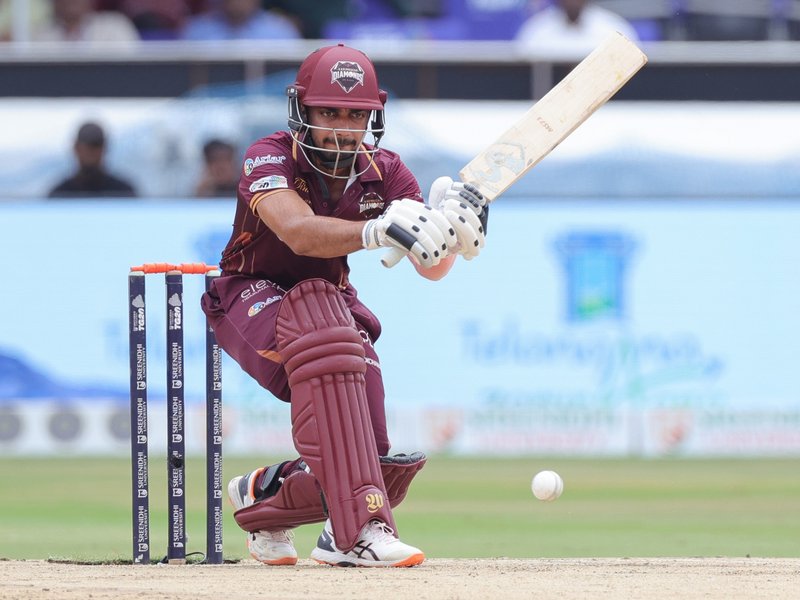 Tanmay Agarwal's blistering 137, Ashish Srivastav's five-for power Karimnagar Diamonds to Qualifier 2 of the Hyderabad Cricket Association's TG20 in Hyderabad on Thursday. Photo credit: HCA