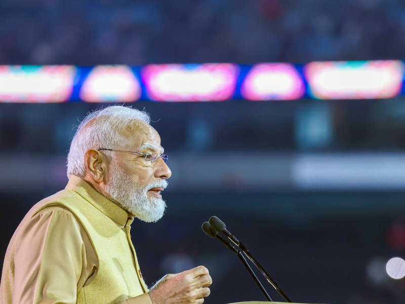 Melbourne: Prime Minister Narendra Modi addresses members of the Indian community during a programme in Melbourne, Australia, on Thursday, July 9, 2026. (Photo: IANS/PMO)