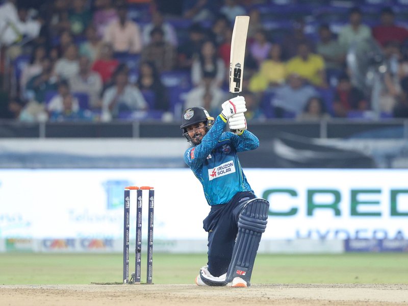 Hyderabad E-Champions set up summit clash with EIPL & eleve Karimnagar Diamonds in Qualifier 2 of the Hyderabad Cricket Association's TG20 Season 1 at the Rajiv Gandhi International Cricket Stadium in Hyderabad on Friday. Photo credit: TG20