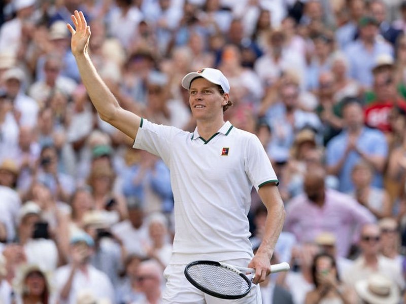 Jannik Sinner stuns Novak Djokovic to storm into second successive final at the Wimbledon in London on Friday. Photo credit: ATP