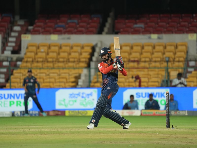 Shivamogga Yodhas to face Bengaluru Blasters in the final of the Maharaja Trophy KSCA T20 tournament in Bengaluru on Saturday. Photo credit: KSCA