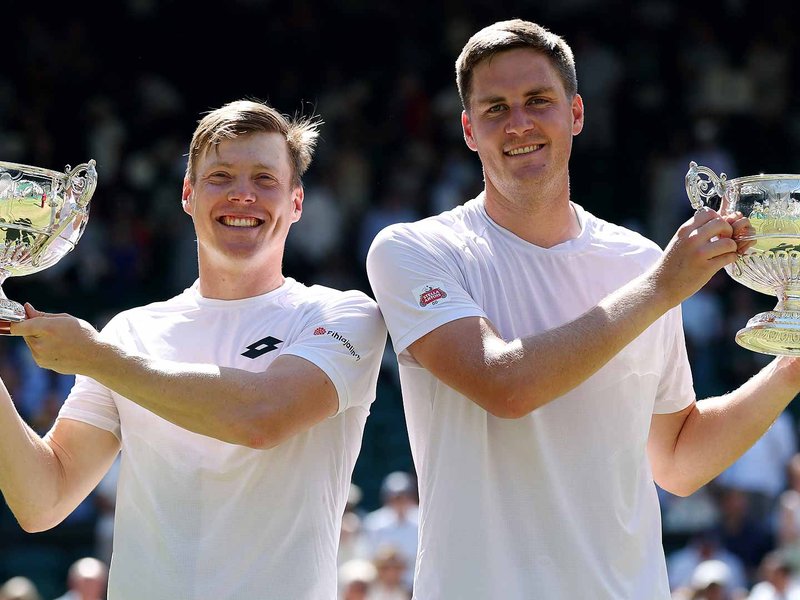 Henry Patten/Harri Heliovaara wins men's doubles title at Wimbledon in London on Saturday to set record for winning multiple titles. Photo credit: ATP Tour