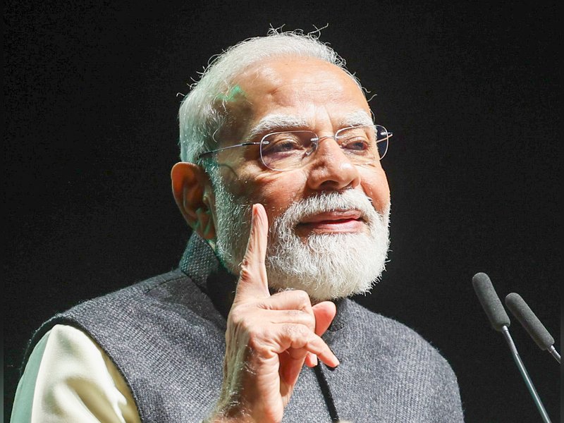 Auckland: Prime Minister Narendra Modi addresses members of the Indian community during a programme in Auckland, New Zealand, on Saturday, July 11, 2026. (Photo: IANS/PMO)