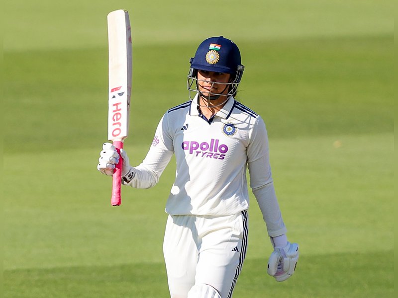 India 154/1 at stumps on Day 2 as Mandhana, Kranti hand visitors 269-run lead against England on the second day of the one-off Test in Lord's in London on Saturday. Photo credit: IANS/@BCCI/X