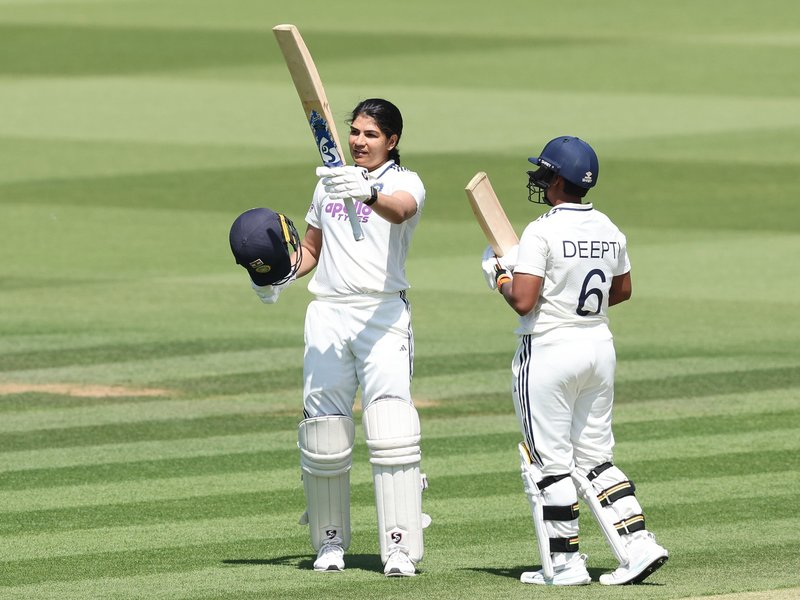 One-off Test: Yastika Bhatia creates history, becomes first woman to score Test century at Lord’s (Credit: X/BCCI Women)