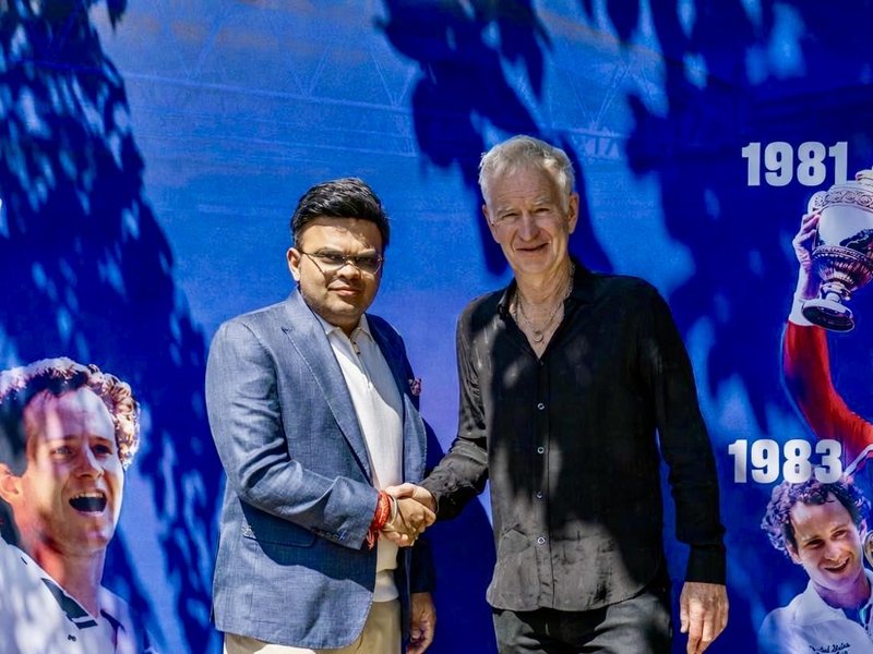 'A privilege to meet tennis legend': Jay Shah meets John McEnroe at Wimbledon final (Credit: X/Jay Shah)