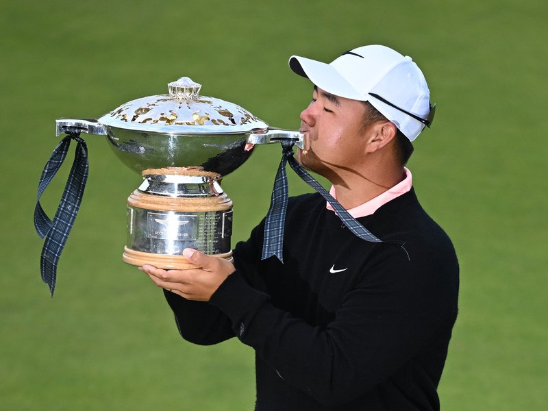 Tom Kim wins Scottish Open for Rolex Series title