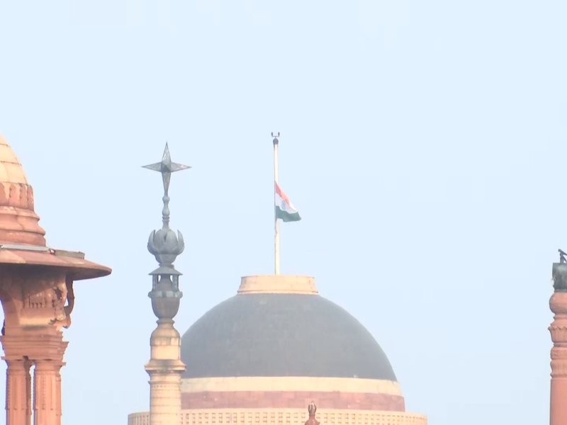 National flag flies at half-mast in Delhi as India observes mourning to honour Qatar's former Amir 