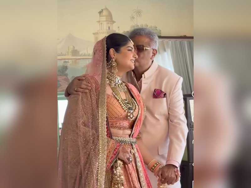 Anshula Kapoor shares emotional father-daughter moments with Boney Kapoor from her wedding ‘bidaai’