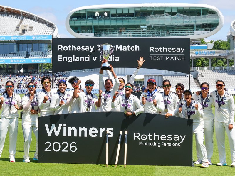 'This will inspire generations of cricketers', says BCCI as it hails the Indian women’s team for its landmark Test win against England at Lord's on Monday. Photo credit: IANS