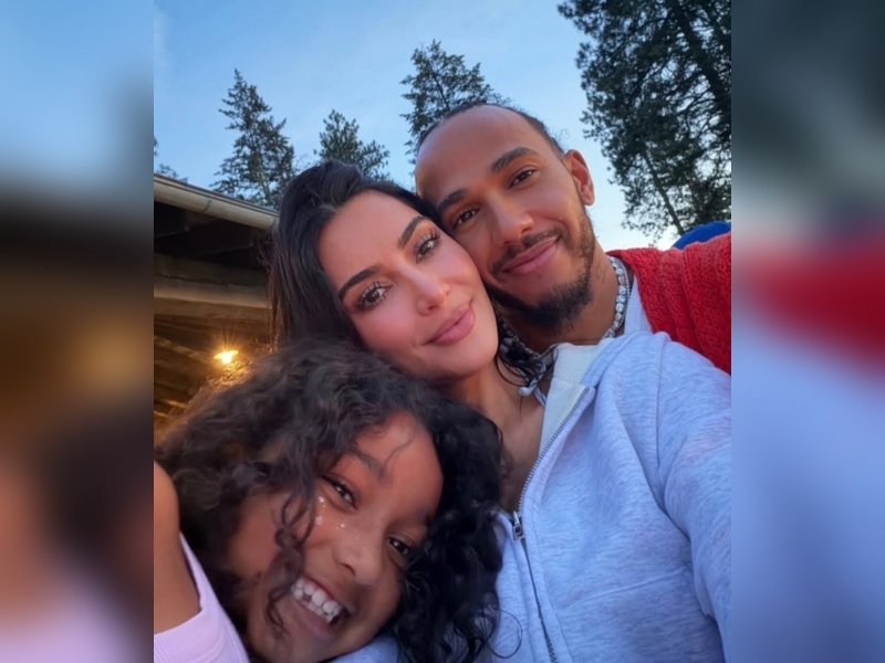 Kim Kardashian shares pictures of her ‘favourite people’ Lewis Hamilton