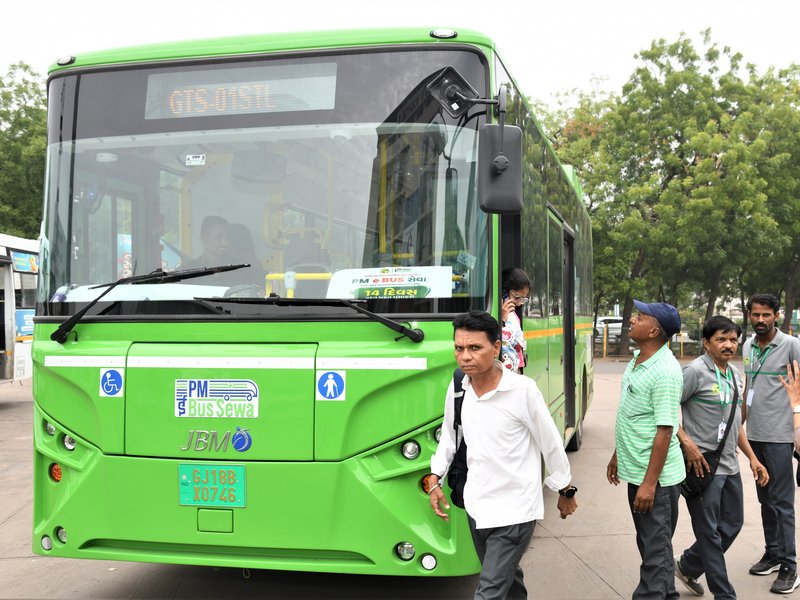 Gujarat: 'PM eBus Sewa' in Gandhinagar carries over 1.53 lakh commuters in first two weeks
