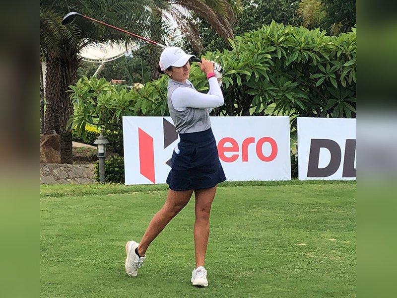 Ridhima Dilawari leads by two shots in 10th Leg of Women’s Pro Golf Tour (WPGT) 2026 at the Zion Hills Golf County in Kolar, Karnataka, on Thursday. Photo credit: WPGT