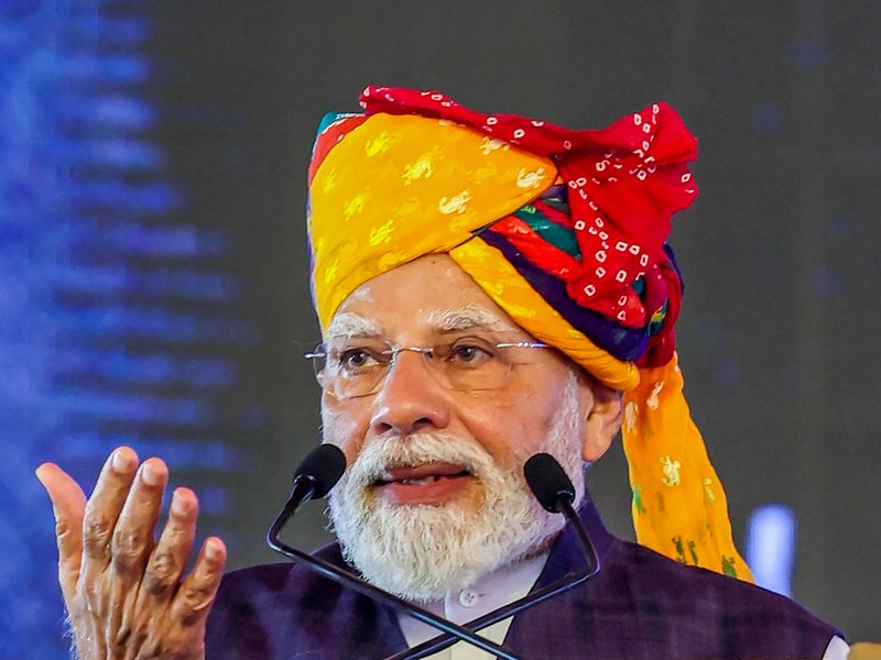 Jind: Prime Minister Narendra Modi speaks during a ceremony to lay the foundation stone and dedicate to the nation multiple development projects in Jind district of Haryana on Friday, July 17, 2026. (Photo: IANS/PMO)