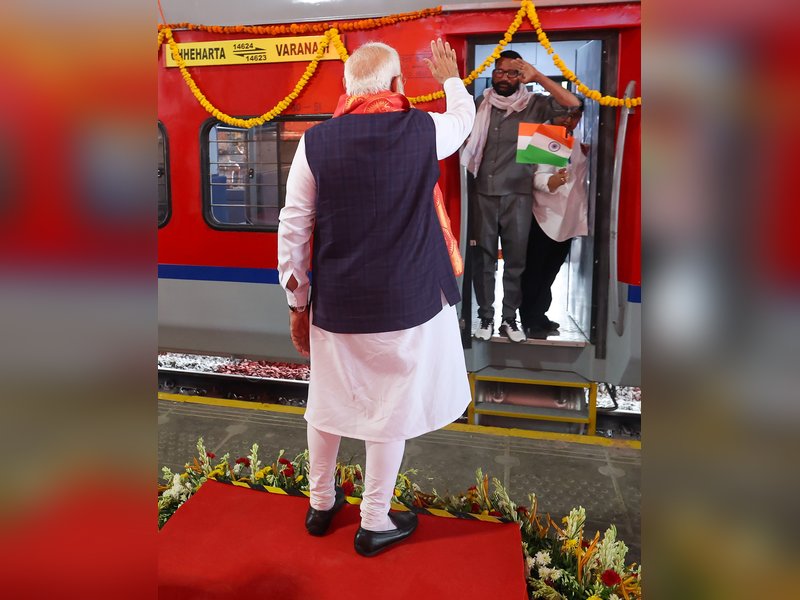Jalandhar: Prime Minister Narendra Modi with Union Minister for Railways Ashwini Vaishnaw during the launch of multiple rail and road infrastructure projects and the flagging off of new train services in Jalandhar district of Punjab on Friday, July 17, 2026. (Photo: IANS/PMO)