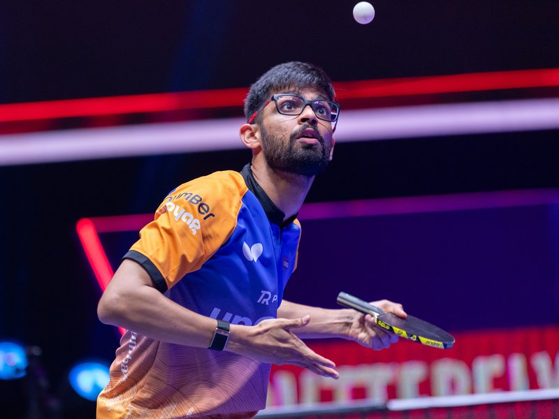 U Mumba TT crush UP Prometheans for biggest-ever win; Ahmedabad APL Pipers power to 10-5 win over PBG Pune Jaguars in the Ultimate Table Tennis (UTT) Season 7 at the Dr Shayama Prasad Mukherjee Indoor Stadium in Taleigao near Panaji on Saturday.  Photo credit: UTT