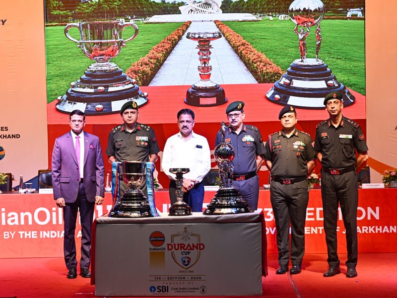 Jharkhand embraces Trophy Tour to mark Ranchi's historic debut as host venue for the 135th Durand Cup. Photo credit: Indian Army