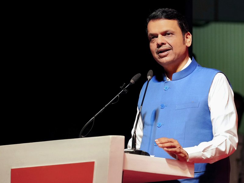 Pune: Maharashtra Chief Minister Devendra Fadnavis addresses the foundation-laying programme for the Pune-Shirur Elevated Expressway, Talegaon-Chakan-Shikrapur Elevated Highway and Hadapsar-Yavat Elevated Highway in Pune, Maharashtra, on Saturday, July 18, 2026. (Photo: IANS/X/@CMOMaharashtra)