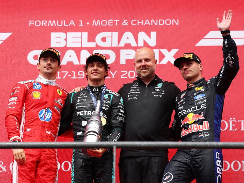 Formula 1: Antonelli hunts down Leclerc to win Belgian GP (Credit: X/Formula 1)