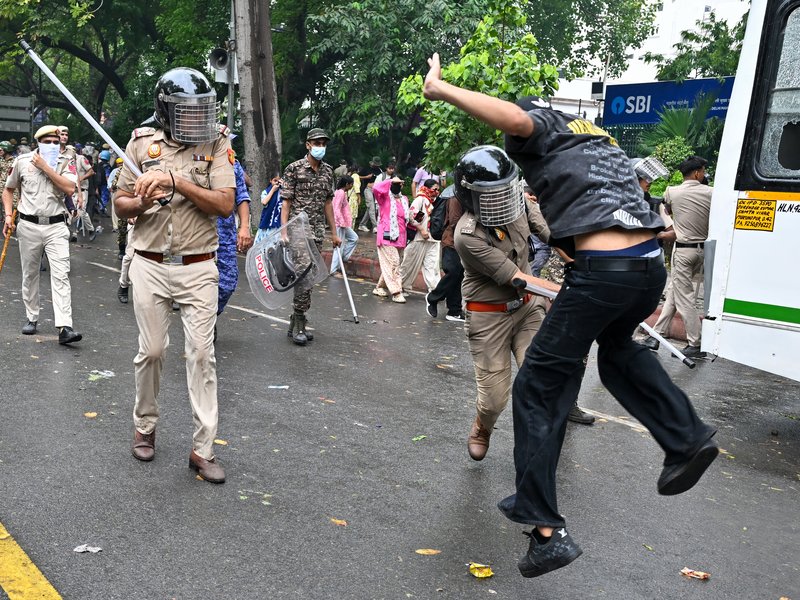 NEET protest: Oppn compares police action to Hitler, Jallianwala Bagh massacre