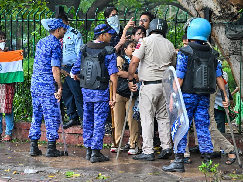Delhi Police denies stone-pelting claims amid Jantar Mantar protest, says social media videos ‘false, misleading’