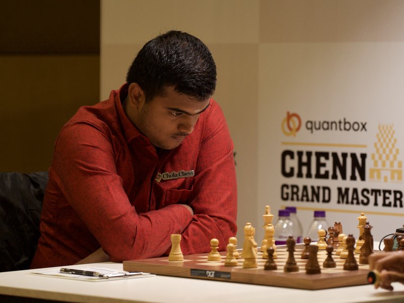 M. Pranesh stuns Dommaraju Gukesh, Nihal Sarin upsets Arjun Erigaisi in Round 6 of the Chennai Grand Masters 2026 at The Westin Chennai Velachery hotel in Chennai on Tuesday. Photo credit: 