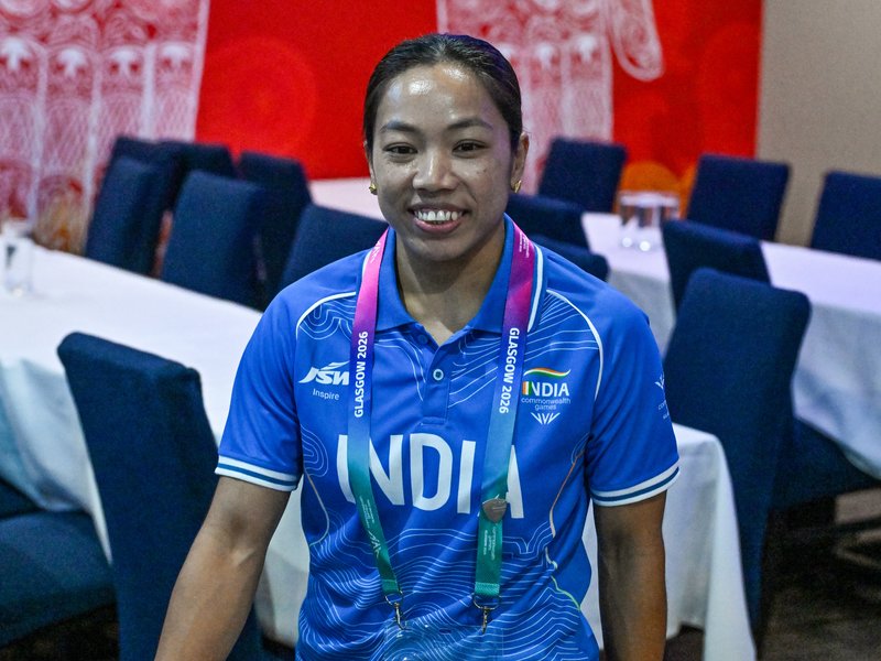 'I will give my best', says Saikhom Mirabai Chanu eyes another glory at the Commonwealth Games 2026 in Glasgow, United Kingdom, on Thursday. Photo credit: IANS