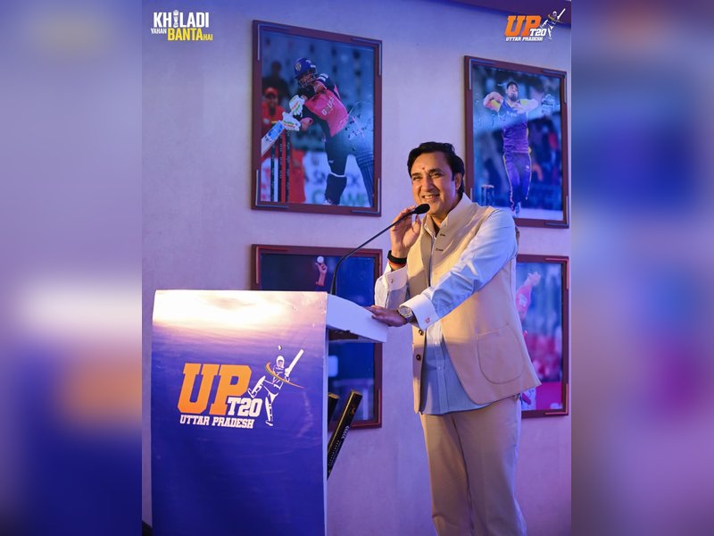 Sharing dressing room with IPL and India stars is an invaluable experience for youngsters, says Dr. Sanjay Kapoor, Chairman of the Governing Council of the UP T20 League, in Lucknow on Wednesday. Photo credit: UPT20