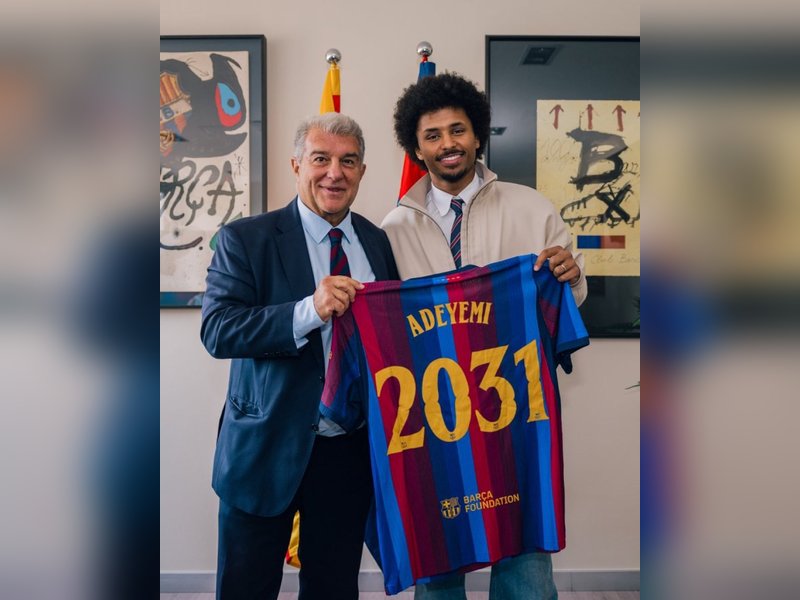 Karim Adeyemi joins Barcelona from Borussia Dortmund on a five-year deal