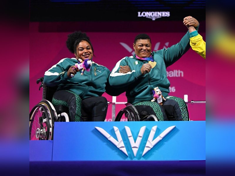 Folashade Oluwafemiayo sets world record as Nigeria surge ahead on the opening day of para-powerlifting competitions in the Commonwealth Games 2026 in Glasgow on Friday. Photo credit: IANS 