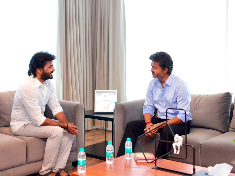 Actor Jai meets TN CM Vijay; calls interaction a "warm and welcoming meeting with my brother" (Photo Credit: IANS/PR)
