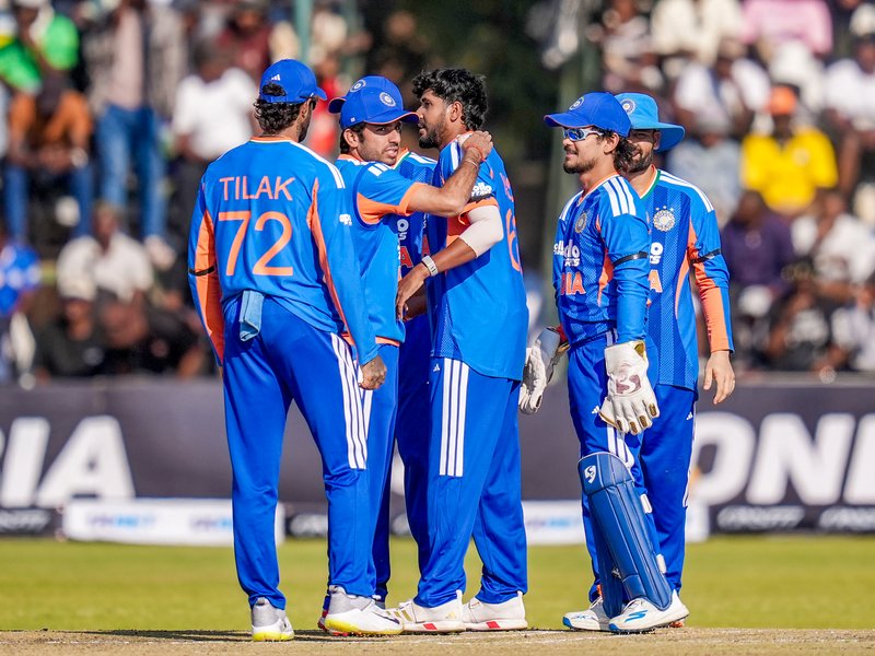 I feel exultant, especially with the way we won today, says Shreyas Iyer after India beat Zimbabwe in the second T20I at the Harare Sports Club in Harare on Saturday. Photo credit: IANS 