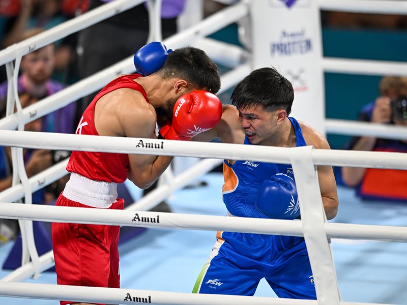 CWG 2026: India’s Jadumani Singh storms into men’s 55kg boxing quarterfinals with unanimous win over Pakistan’s Rehman