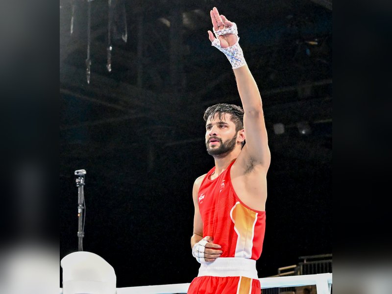 ‘Aim is to get gold,’ says Indian boxer Sachin after sealing the quarterfinal spot in men’s 60kg at the Commonwealth Games 2026 in Glasgow on Monday. 