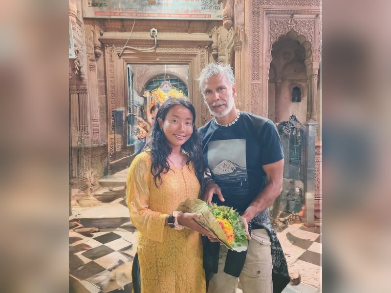 Ankita Konwar shares serene temple moments with Milind Soman, honours ancient culture and traditions on Guru Purnima