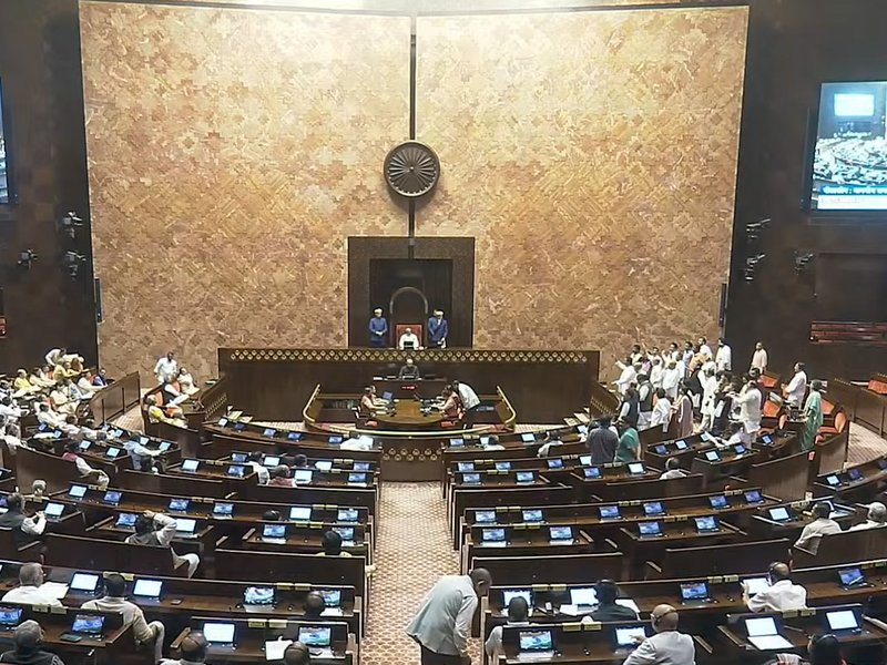 New Delhi: Proceedings underway of the house in the Rajya Sabha during the Monsoon Session of Parliament in New Delhi on Thursday, July 30, 2026. (Photo: IANS/Sansad TV)