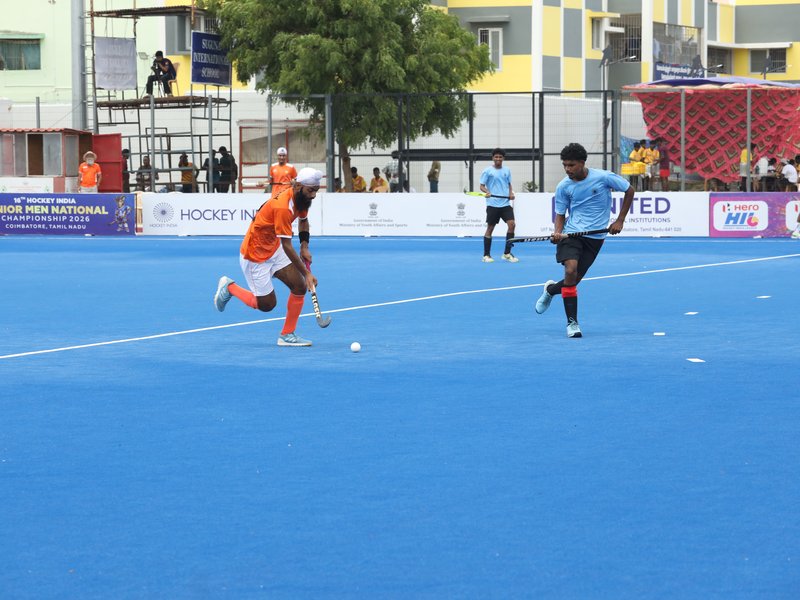 Hockey Jammu & Kashmir and Hockey Arunachal win on third day of the 16th Hockey India Junior Men National Championship 2026 at the Coimbatore Hockey Ground in Coimbatore on Thursday. Photo credit: Hockey India