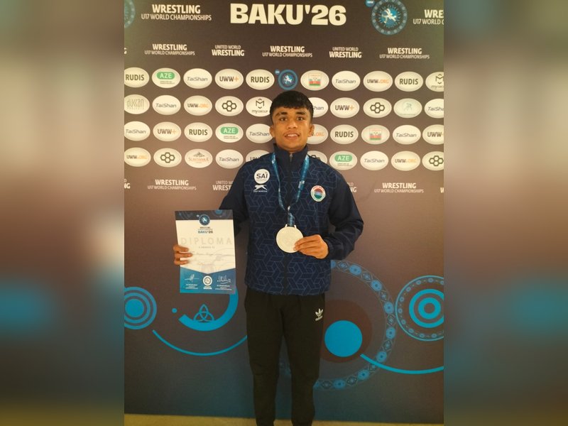Aaryan claims silver; Prathamesh and Arush earn bronze in freestyle wrestling in Baku, Azerbaijan. Photo credit: WFI