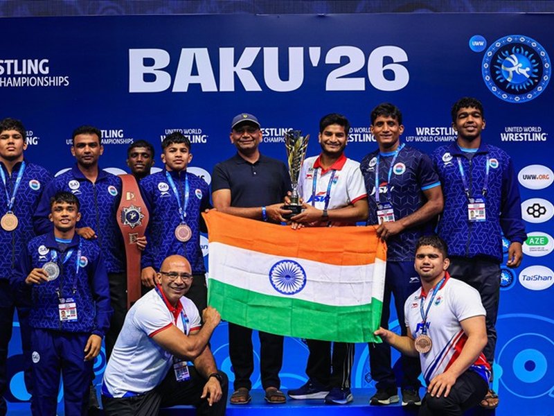 Sitender wins second U17 world title as India sign off with 13 medals in Baku