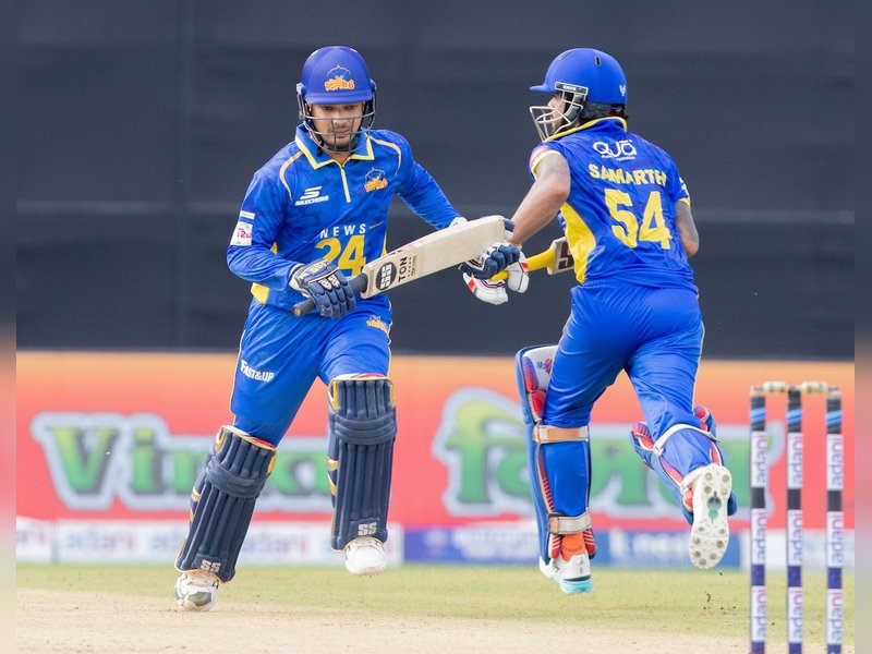 Dev Lakra's blitz, Anuj Rawat's calm finish help Purani Dilli 6 chase down 181 with ease against West Delhi Lions in the Delhi Premier League (DPL) 2026 in New Delhi on Monday. Photo credit: DPL