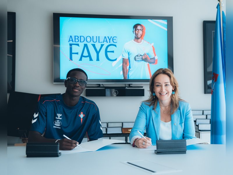 Young Senegalese centre-back Abdoulaye Faye becomes Celta's third signing ahead of upcoming 2026-27 season. Photo credit: Celta Vigo/X